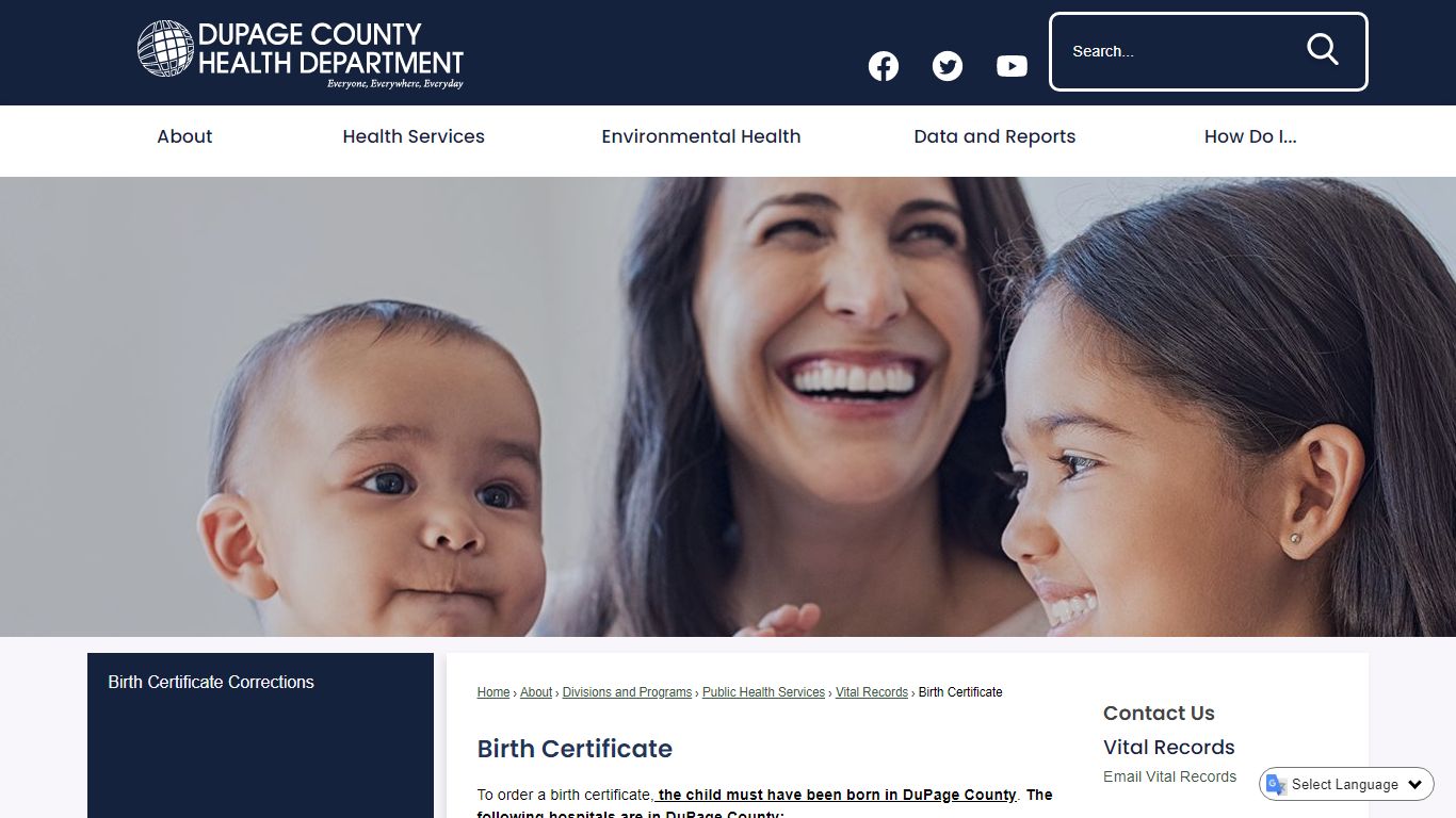 Birth Certificate | DuPage County Health, IL